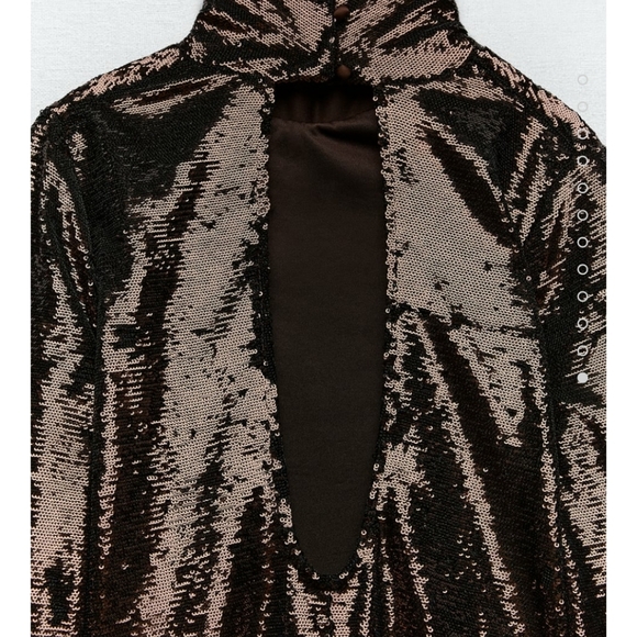 ZARA SEQUIN KNIT DRESS Bloggers favorite - Picture 4 of 13